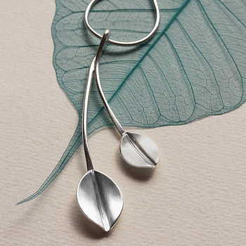 Elegant Sterling Silver Leaves Necklace, 6 of 7