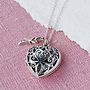 Sterling Silver Vintage Heart Locket Necklace, thumbnail 6 of 11