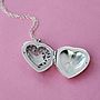 Sterling Silver Vintage Heart Locket Necklace, thumbnail 8 of 11