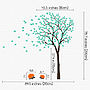 Tree With Two Little Hedgehog's Wall Sticker, thumbnail 2 of 3
