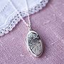 Sterling Silver Oval Locket Necklace, thumbnail 3 of 8