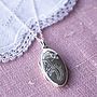 Sterling Silver Oval Locket Necklace, thumbnail 6 of 8