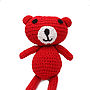Knitted Rattle Car, Mouse, Ammigurumi Bear, thumbnail 2 of 11