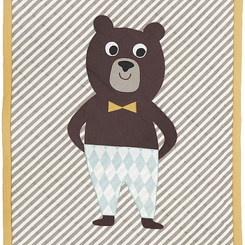 Bear Baby Quilted Blanket By Little Baby Company | notonthehighstreet.com