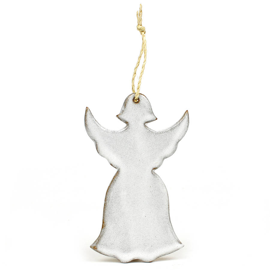 Ceramic christmas angel tree decoration by nom living 