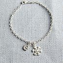 silver snowflake charm bracelet by lily charmed | notonthehighstreet.com