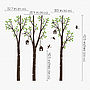 Three Trees With Birds And Birdhouse Sticker, thumbnail 2 of 3
