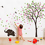 Tree With Birds And Baby Elephant Sticker, thumbnail 1 of 3