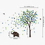 Tree With Birds And Baby Elephant Sticker, thumbnail 2 of 3