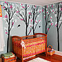 Five Trees With Birds Wall Sticker, thumbnail 1 of 3