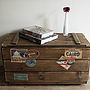 Personalised Wood Storage Trunk Vintage Steamer Chest, thumbnail 4 of 4