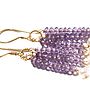 Amethyst And Pearl Earrings In Gold, thumbnail 3 of 7