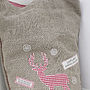 Personalised Luxury Linen Reindeer Christmas Sack, thumbnail 4 of 7