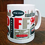 Cardiff City Typographic Mug, thumbnail 1 of 2