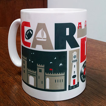 Cardiff City Typographic Mug, 2 of 2
