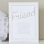 Friend Personalised Print With Friendship Poem, thumbnail 4 of 7
