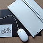 Set Of Four Leather Bicycle Coasters, thumbnail 2 of 5