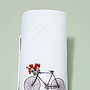 Bicycle And Embroidered Flowers Hankie, thumbnail 2 of 2
