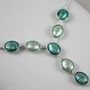 Silver Necklace With Murano Glass Ovals, thumbnail 4 of 9