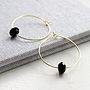 Hoops Elaborated With Swarovski Crystals In Jet Black, thumbnail 7 of 7