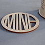 'Mine' And 'Yours' Set Of Wooden Coasters, thumbnail 4 of 5