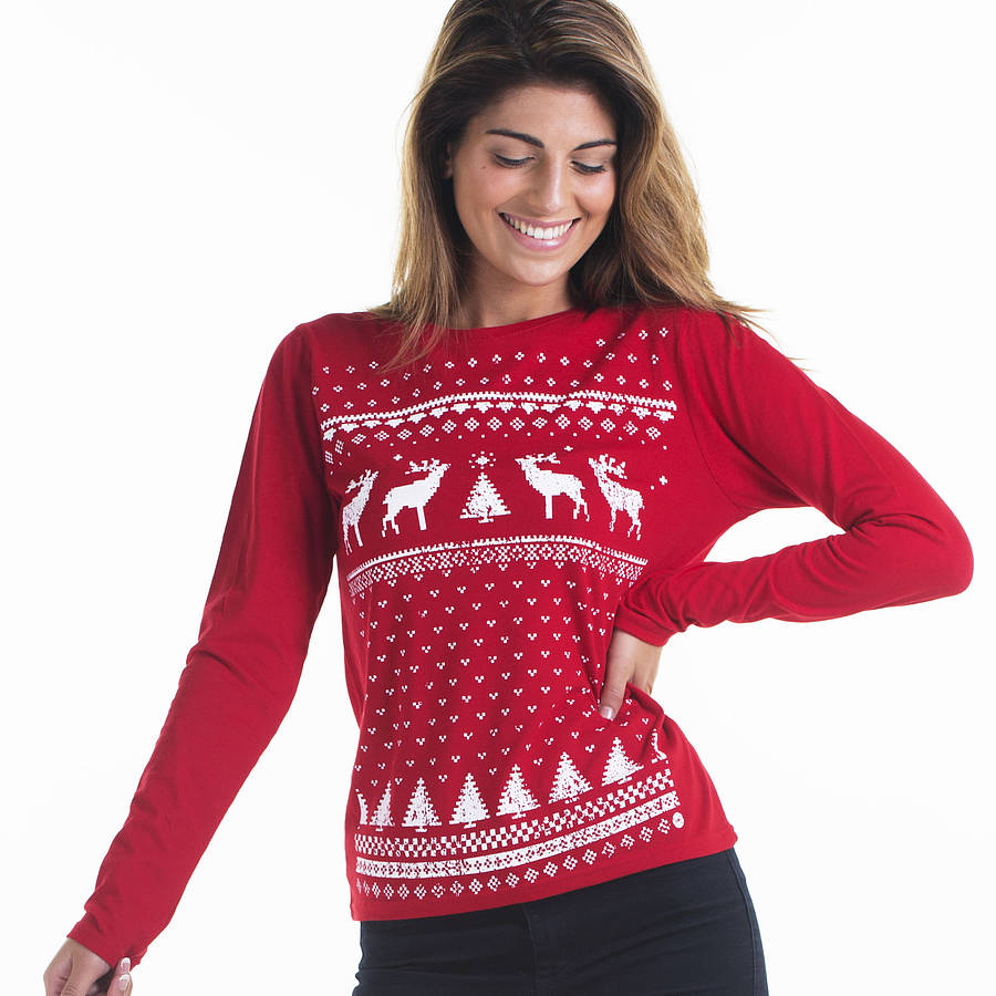 christmas long sleeve t shirts ladies