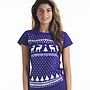 Womens Festive Christmas Reindeer Tshirt, thumbnail 2 of 12