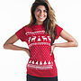Womens Festive Christmas Reindeer Tshirt, thumbnail 1 of 12