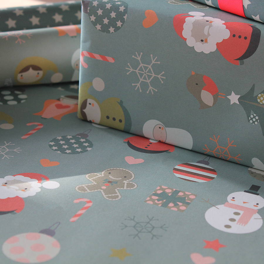 Large Christmas Wrapping Paper Pack By The Chalk Lion | notonthehighstreet.com