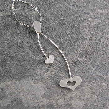 Swinging Heart Sterling Silver Necklace, 7 of 8