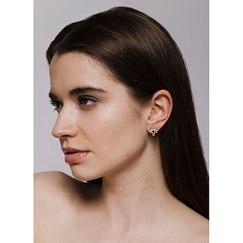 Silver Ruby Stud Earrings, 2 of 2