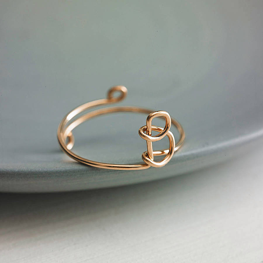 Rose Gold Filled Initial Ring By Regal Rose | 0