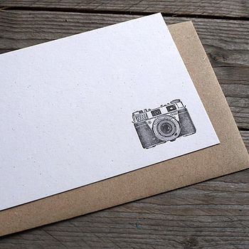 Retro Camera Letterpress Note Cards And Tags, 3 of 4