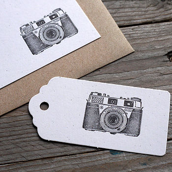 Retro Camera Letterpress Note Cards And Tags, 2 of 4