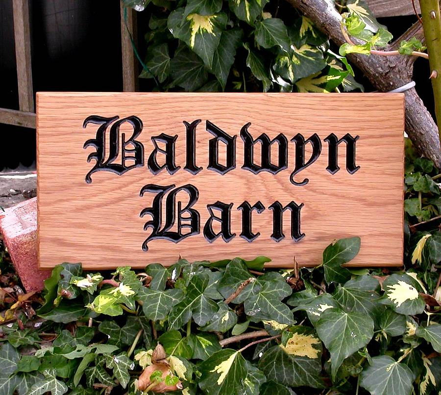 personalised oak house sign by england signs | notonthehighstreet.com