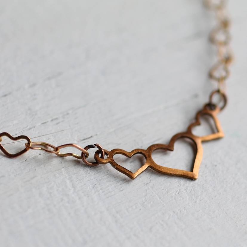 heart necklace by silk purse, sow's ear