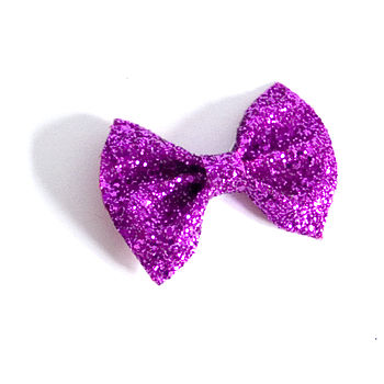 Small Glitter Hair Bow In 30 Colours By Crown and Glory ...