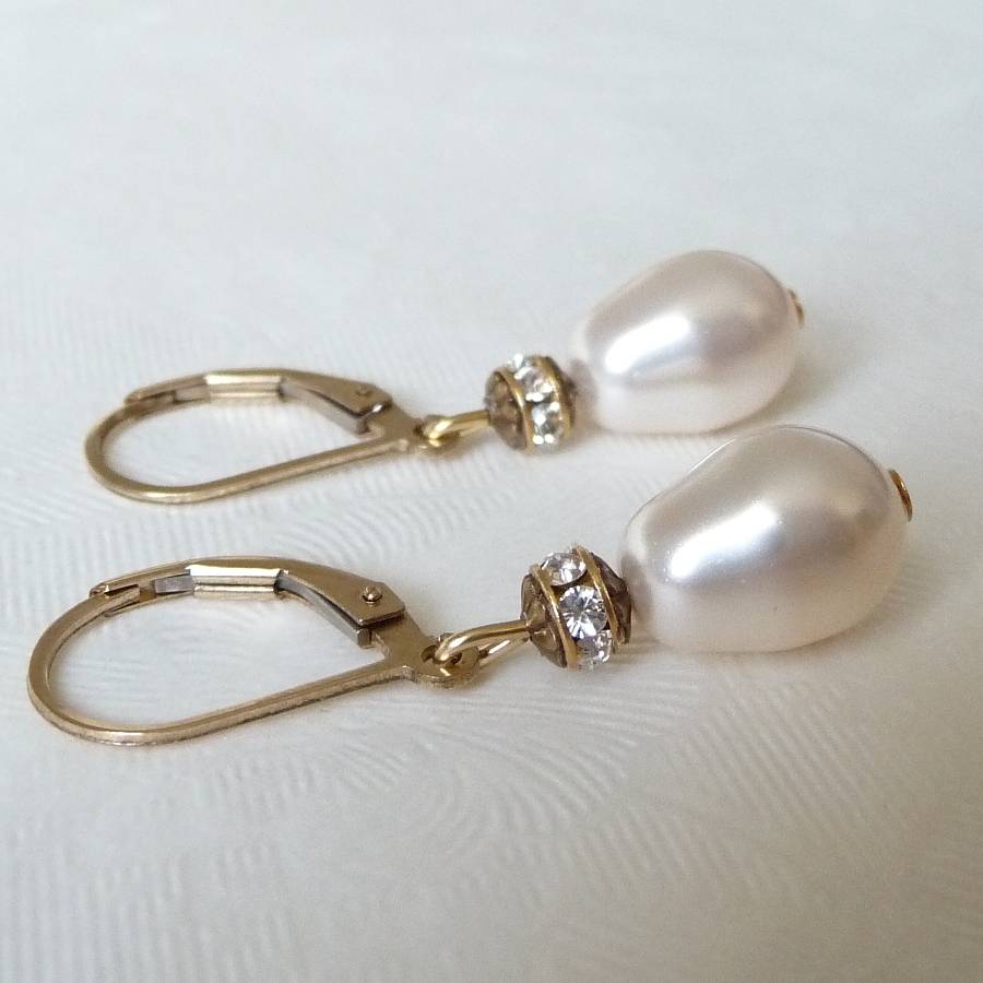 Vintage Inspired Tear Drop Earrings By Katherine Swaine