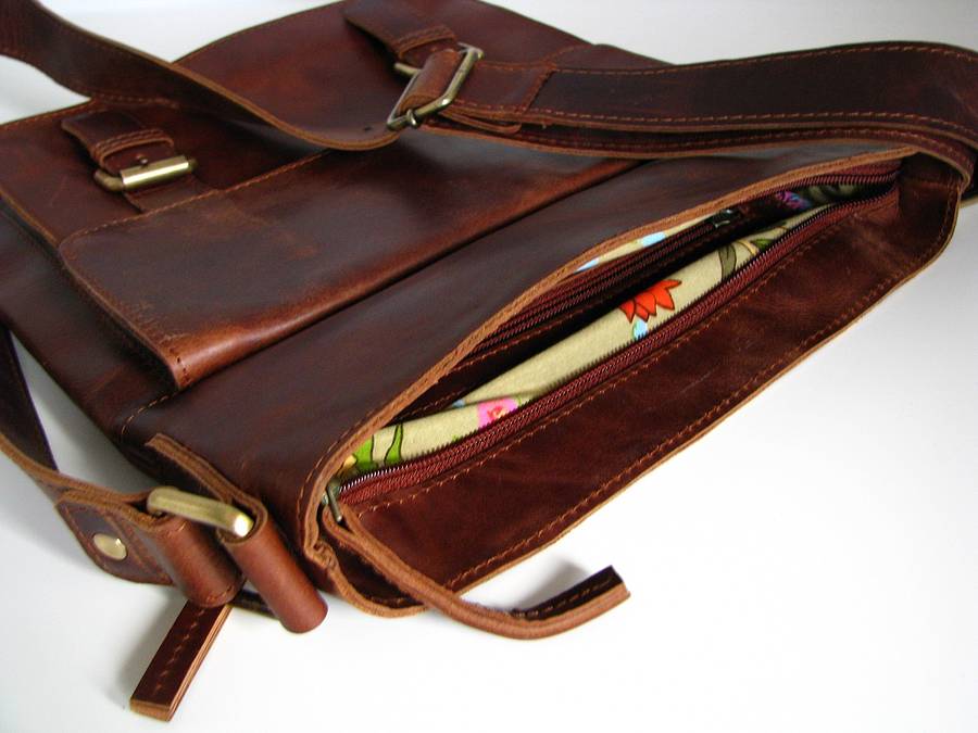 leather messenger bag vintage style by the leather store ...