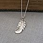 Silver Feather Necklace, thumbnail 2 of 9