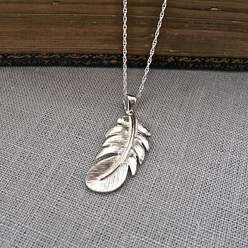 Silver Feather Necklace, 2 of 9