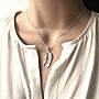 Silver Feather Necklace, thumbnail 3 of 9