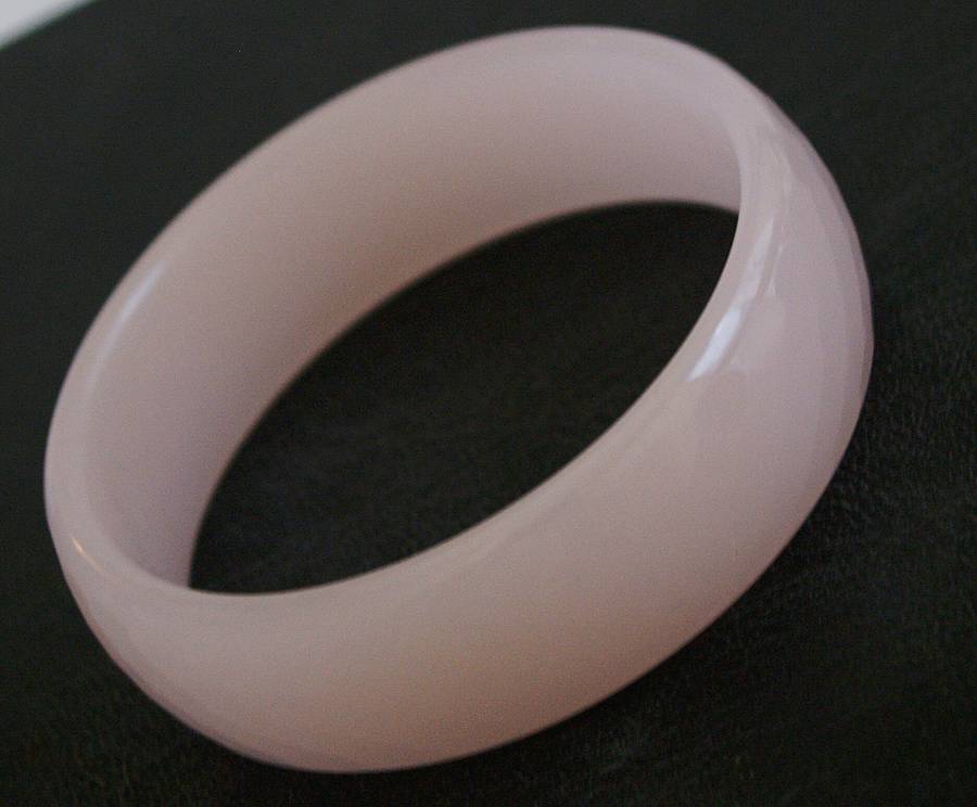 Rose Quartz Faceted Bangle For Small Wrist By Prisha Jewels ...