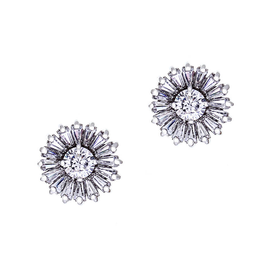 Odette Crystal Bridal Stud Earrings By Debbie Carlisle