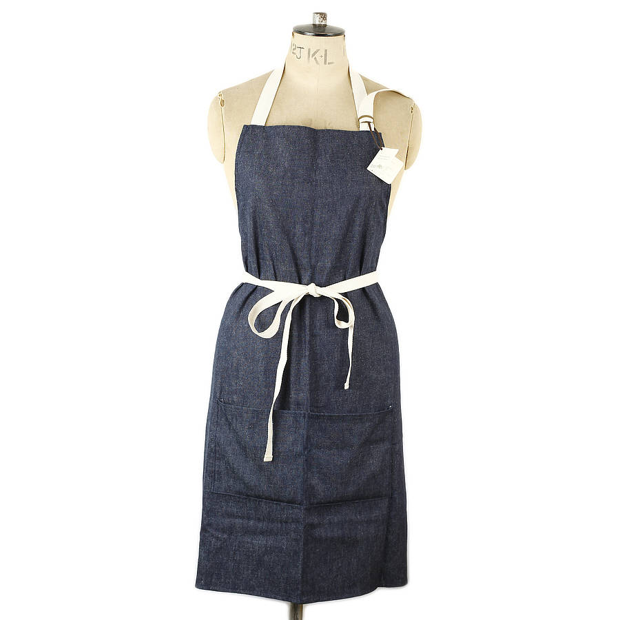 hemp denim apron with kitchen tools by green tulip ethical living ...