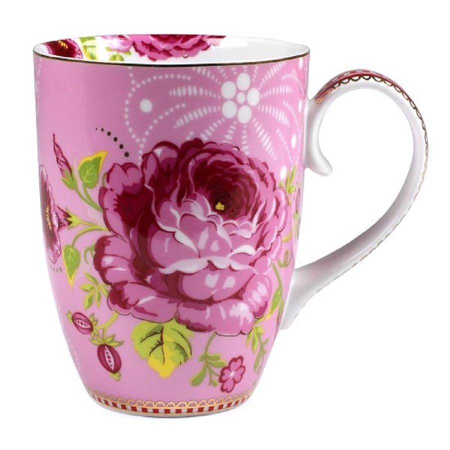 Set Of Two Large Flower Mugs By Fifty One Percent