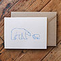 Polar Bear And Cub Letterpress Card, thumbnail 1 of 3