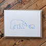 Polar Bear And Cub Letterpress Card, thumbnail 3 of 3