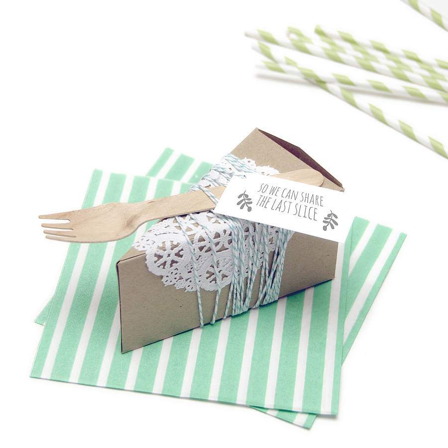 Cake Slice Box Set For Two By Peach Blossom