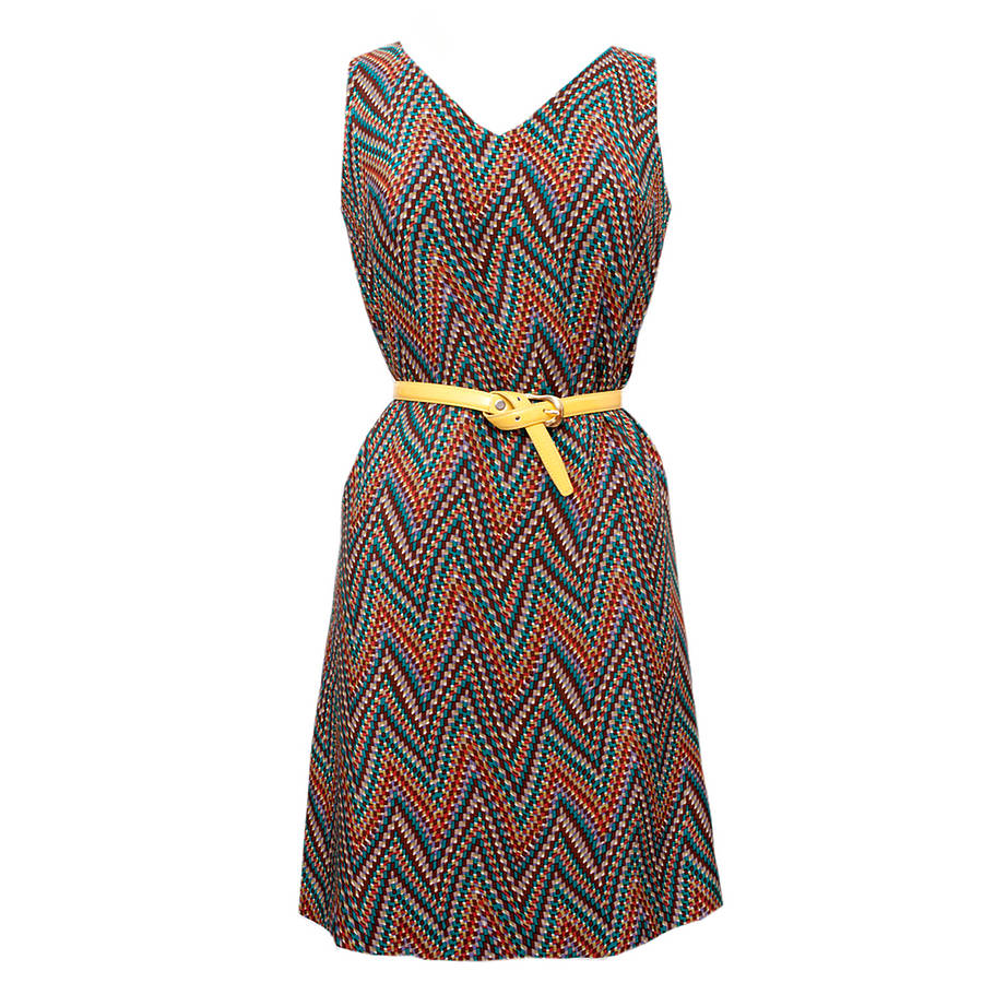 Sophie Geo Print Silk Dress By The Silk Boutique | notonthehighstreet.com